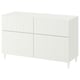 BESTÅ Combinazione + ante/cassetti, bianco/Sutterviken/Kabbarp bianco, 120x42x74 cm