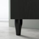 BESTÅ Combinazione + ante/cassetti, marrone-nero Studsviken/Kabbarp/marrone scuro pioppo intrecciato, 120x42x74 cm