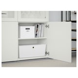 BESTÅ Combinazione con ante a vetro, bianco Lappviken/Sindvik vetro trasparente bianco, 120x42x193 cm