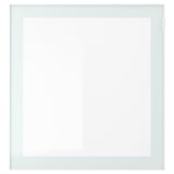 BESTÅ Combinazione con ante a vetro, bianco/Selsviken lucido/vetro smerigliato beige, 120x42x193 cm