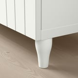 BESTÅ Combinazione con ante a vetro, bianco/Sutterviken/Kabbarp vetro trasparente bianco, 60x42x202 cm