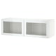 BESTÅ Combinazione di mobili da parete, bianco Glassvik/bianco/verde chiaro vetro trasparente, 120x42x38 cm