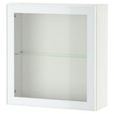 BESTÅ Combinazione di mobili da parete, bianco Glassvik/bianco/verde chiaro vetro trasparente, 60x22x64 cm
