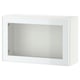 Opzione: BESTÅ Combinazione di mobili da parete, bianco Glassvik/bianco/verde chiaro vetro trasparente, 60x22x38 cm