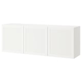 BESTÅ Combinazione di mobili da parete, bianco/Hanviken bianco, 180x42x64 cm