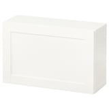 BESTÅ Combinazione di mobili da parete, bianco/Hanviken bianco, 60x22x38 cm