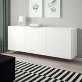 BESTÅ Combinazione di mobili da parete, bianco/Lappviken bianco, 180x42x64 cm
