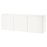 BESTÅ Combinazione di mobili da parete, bianco/Västerviken bianco, 180x42x64 cm