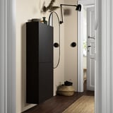 BESTÅ Combinazione di mobili da parete, marrone-nero/Lappviken marrone-nero, 60x22x64 cm