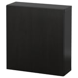BESTÅ Combinazione di mobili da parete, marrone-nero/Lappviken marrone-nero, 60x22x64 cm