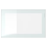 BESTÅ Combinazione TV/ante a vetro, bianco/Selsviken lucido/vetro smerigliato beige, 180x42x192 cm