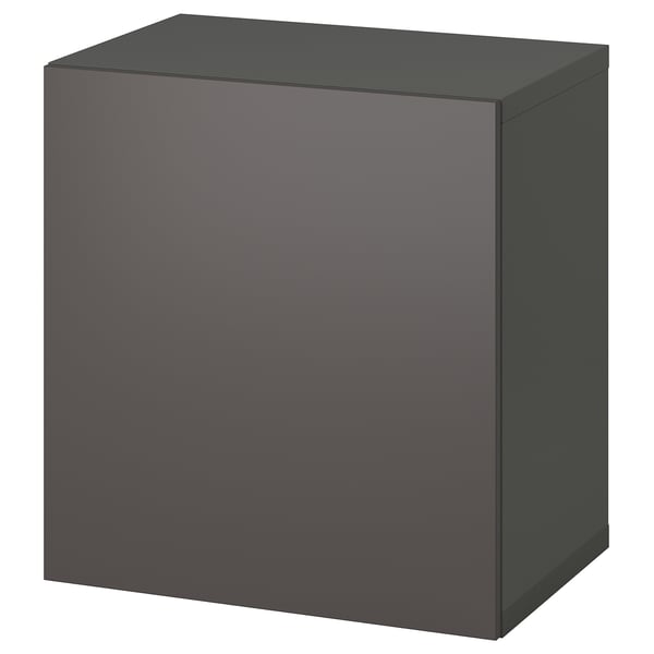 BESTÅ Mobile con anta, grigio scuro/Lappviken grigio scuro, 60x42x64 cm