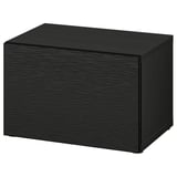 BESTÅ Mobile con anta, marrone-nero/Laxviken marrone-nero, 60x42x38 cm
