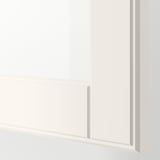 BESTÅ Mobile con ante, bianco/Ostvik/Kabbarp vetro trasparente bianco, 180x42x74 cm