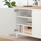 BESTÅ Mobile con ante, bianco/Smeviken/Kabbarp bianco, 120x42x76 cm