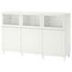 BESTÅ Mobile con ante, bianco/Smeviken/Kabbarp vetro trasparente bianco, 180x42x112 cm