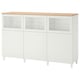 Opzione: BESTÅ Mobile con ante, bianco/Smeviken/Kabbarp vetro trasparente bianco, 180x42x114 cm
