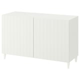 BESTÅ Mobile con ante, bianco/Sutterviken/Kabbarp bianco, 120x42x74 cm