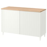 BESTÅ Mobile con ante, bianco/Sutterviken/Kabbarp bianco, 120x42x76 cm