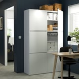 BESTÅ Mobile con ante, bianco/Västerviken bianco, 120x42x193 cm