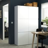 BESTÅ Mobile con ante, bianco/Västerviken bianco, 120x42x193 cm