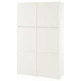BESTÅ Mobile con ante, bianco/Västerviken bianco, 120x42x193 cm