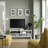 BESTÅ Mobile TV, bianco, 120x40x48 cm