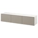 BESTÅ Mobile TV con ante, bianco/Hammarsmed beige, 180x42x38 cm