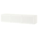 BESTÅ Mobile TV con ante, bianco/Hanviken bianco, 180x42x38 cm