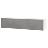 BESTÅ Mobile TV con ante, bianco/Kallviken grigio scuro, 180x42x38 cm