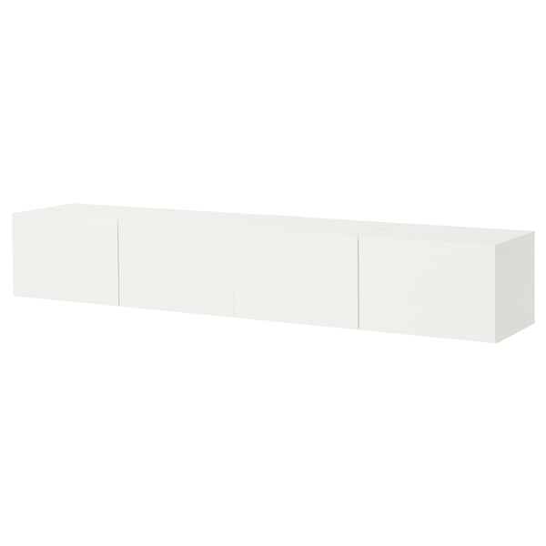 BESTÅ Mobile TV con ante, bianco/Lappviken bianco, 240x42x38 cm