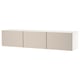 BESTÅ Mobile TV con ante, bianco/Lappviken grigio chiaro/beige, 180x42x38 cm