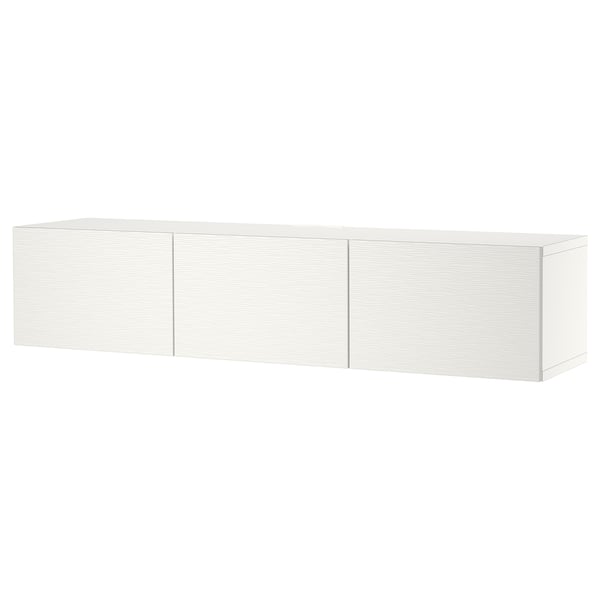 BESTÅ Mobile TV con ante, bianco/Laxviken bianco, 180x42x38 cm