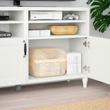 BESTÅ Mobile TV con ante, bianco/Smeviken/Kabbarp bianco, 120x42x74 cm