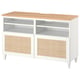 BESTÅ Mobile TV con ante, bianco/Studsviken/Kabbarp bianco, 120x42x76 cm