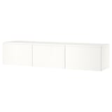 BESTÅ Mobile TV con ante, bianco/Västerviken bianco, 180x42x38 cm