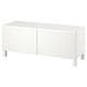 BESTÅ Mobile TV con ante, bianco Västerviken/Stubbarp/bianco, 120x42x48 cm