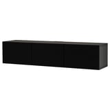 BESTÅ Mobile TV con ante, marrone-nero/Laxviken nero, 180x42x38 cm