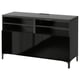 BESTÅ Mobile TV con ante, marrone-nero/Selsviken/Nannarp lucido/nero, 120x42x74 cm