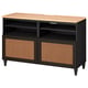 BESTÅ Mobile TV con ante, marrone-nero/Studsviken/Kabbarp marrone-nero, 120x42x76 cm