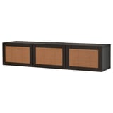 BESTÅ Mobile TV con ante, marrone-nero/Studsviken marrone scuro, 180x42x38 cm
