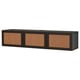 BESTÅ Mobile TV con ante, marrone-nero/Studsviken marrone scuro, 180x42x38 cm