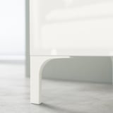 BESTÅ Mobile TV con cassetti, bianco/Selsviken lucido/bianco, 120x42x48 cm