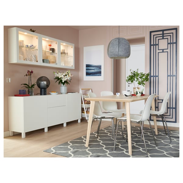 BESTÅ Mobili con cassetti, bianco/Lappviken/Stubbarp bianco, 180x42x74 cm