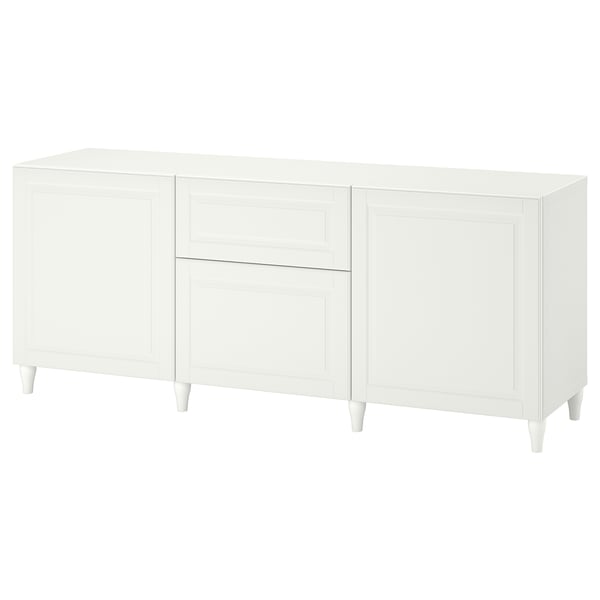 BESTÅ Mobili con cassetti, bianco/Smeviken/Kabbarp bianco, 180x42x74 cm