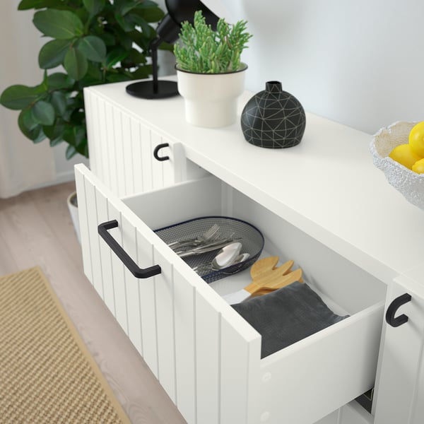BESTÅ Mobili con cassetti, bianco/Sutterviken/Kabbarp bianco, 180x42x74 cm