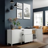 BESTÅ Mobili con cassetti, bianco/Sutterviken/Kabbarp bianco, 180x42x74 cm