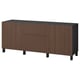 BESTÅ Mobili con cassetti, marrone-nero Björköviken/Stubbarp/marrone impiallacciatura di rovere/mordente, 180x42x74 cm