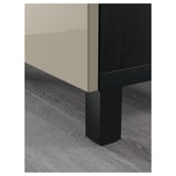 BESTÅ Mobili con cassetti, marrone-nero/Selsviken/Stubbarp lucido/beige, 180x42x74 cm