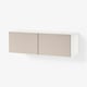 BESTÅ Scaffale con ante, bianco/Lappviken grigio chiaro/beige, 120x42x38 cm